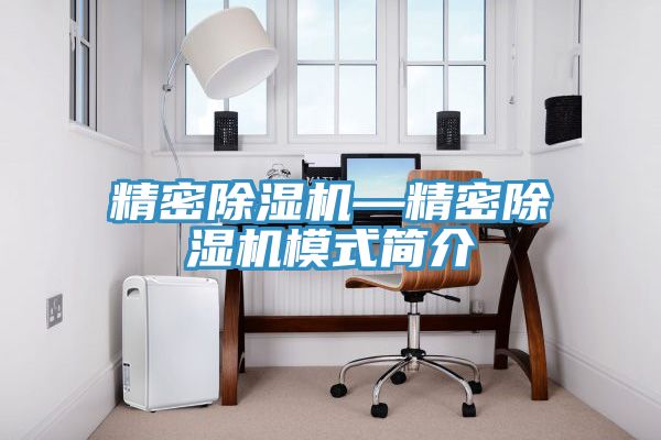 精密除濕機—精密除濕機模式簡介