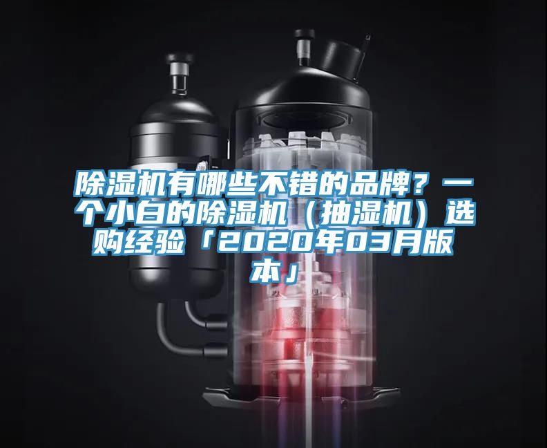 除濕機有哪些不錯的品牌？一個小白的除濕機（抽濕機）選購經(jīng)驗「2020年03月版本」